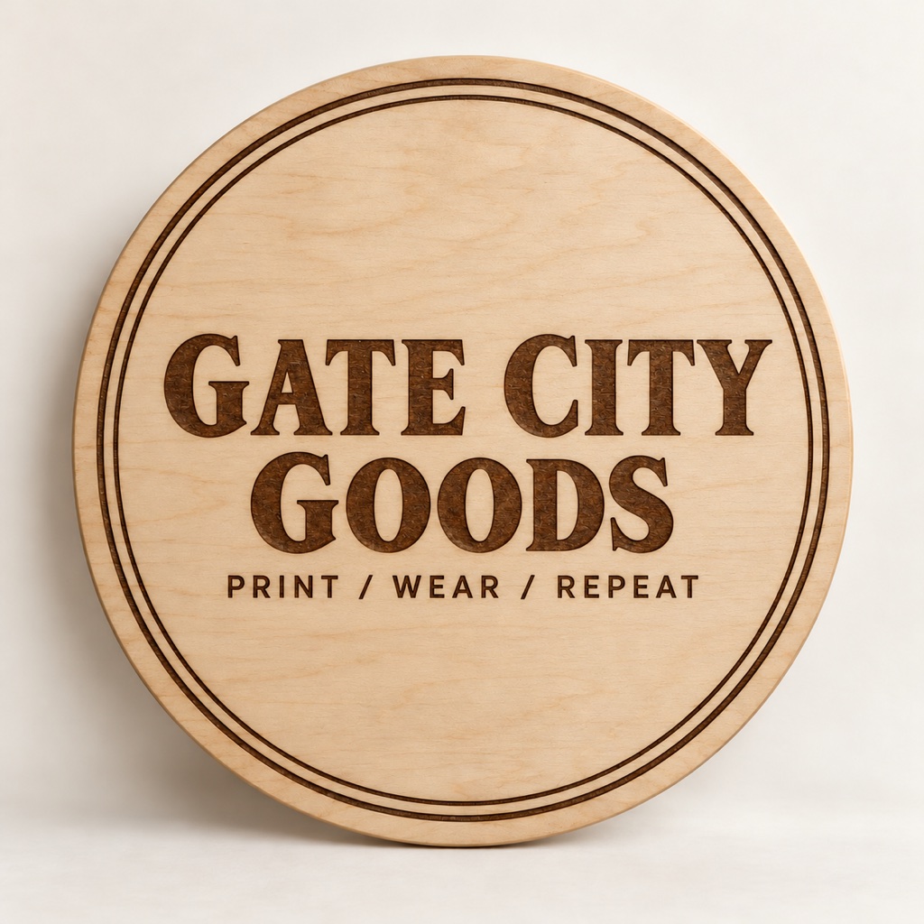 Wood business sign design example